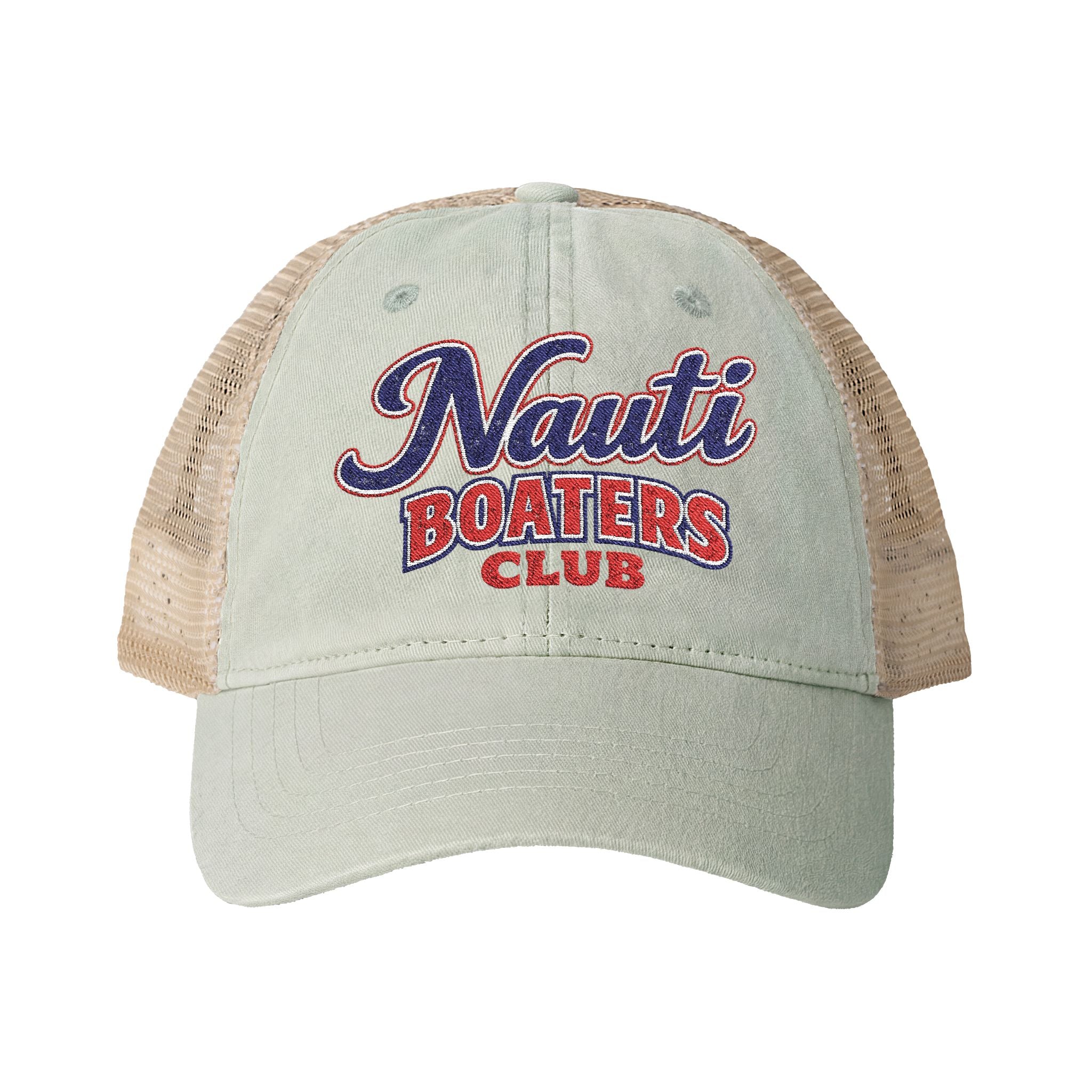 Nauti Boaters Club Garment Washed Ponytail Hat