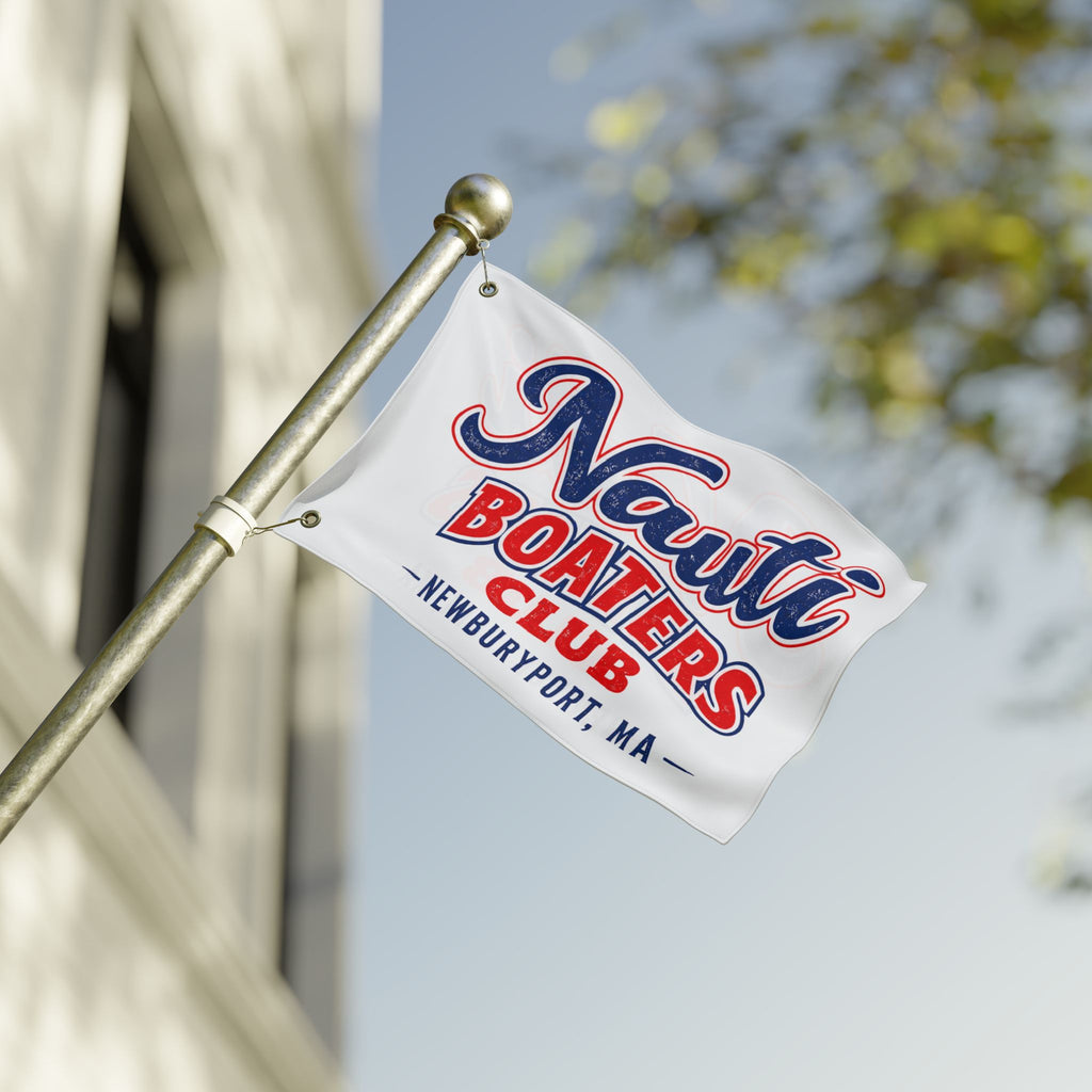 Nauti Boaters Club Double-Sided Flag — Customizable-- Add Your Town or Port
