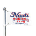 Nauti Boaters Club Double-Sided Flag — Customizable-- Add Your Town or Port